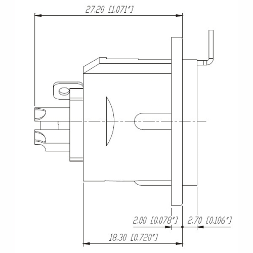 Neutrik NC5FD-L-B-1 Разъем XLR панельный, 5 контактов, гнездо ("мама"), тип-D