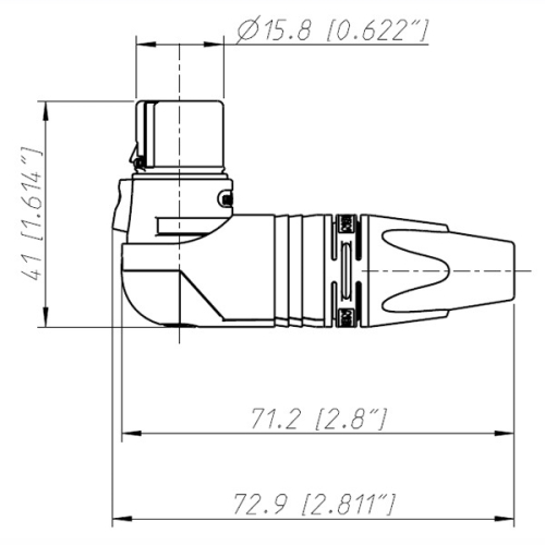 Neutrik NC5FRX Разъем XLR угловой female кабельный 5 контактов