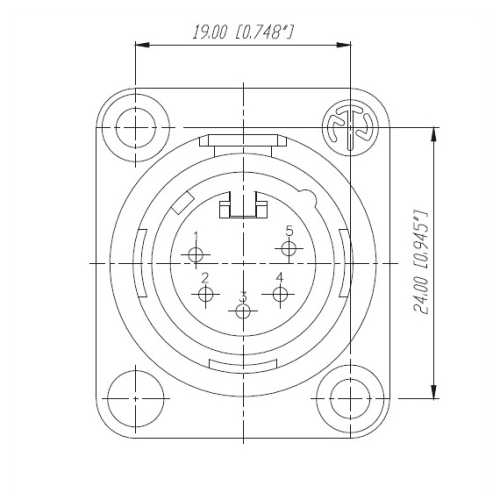 Neutrik NC5MD-L-B-1 Разъем XLR панельный, 5 контактов, штекер ("папа")