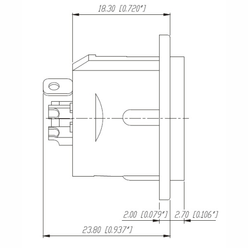 Neutrik NC5MD-L-B-1 Разъем XLR панельный, 5 контактов, штекер ("папа")