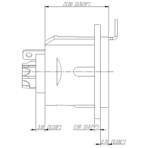 Neutrik NC6FD-L-1 Панельный разъем XLR female 6 контакта