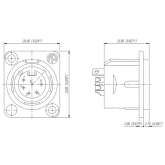 Neutrik NC6MD-L-1 Панельный разъем XLR male 6 контакта