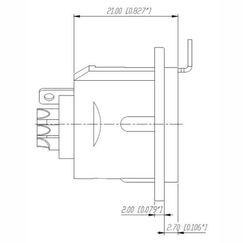 Neutrik NC7FD-L-B-1 Панельный разъем XLR female черненый корпус