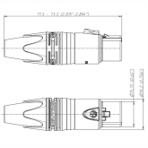 Neutrik NC7FXX-BAG Кабельный разъем XLR female черненый корпус 7 контактов