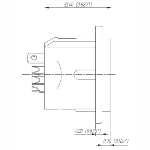 Neutrik NC7MD-L-B-1 Панельный разъем XLR male черненый корпус