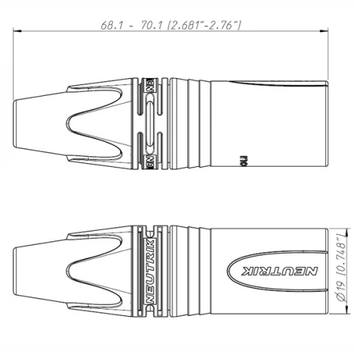 Neutrik NC7MXX Кабельный разъем XLR male 7 контактов