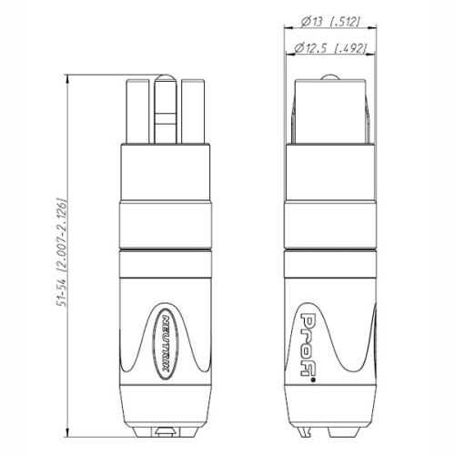 Neutrik NF2C-B/2 Кабельный разъем RCA "папа" (пара)