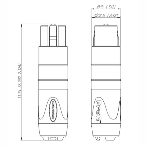 Neutrik NF2C-B/2 Кабельный разъем RCA "папа" (пара)