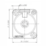 Neutrik NJ3FP6C Панельный разъем Jack 6.3 мм TRS (стерео) "мама"