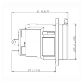 Neutrik NJ3FP6C Панельный разъем Jack 6.3 мм TRS (стерео) "мама"