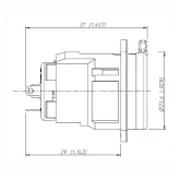 Neutrik NJ3FP6C Панельный разъем Jack 6.3 мм TRS (стерео) "мама"