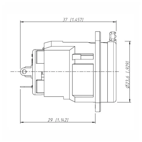 Neutrik NJ3FP6C Панельный разъем Jack 6.3 мм TRS (стерео) "мама"