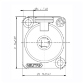 Neutrik NJ3FP6C-B Панельный разъем Jack 6.3 мм "мама"