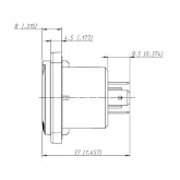 Neutrik NLT4MP Панельный разъем Speakon