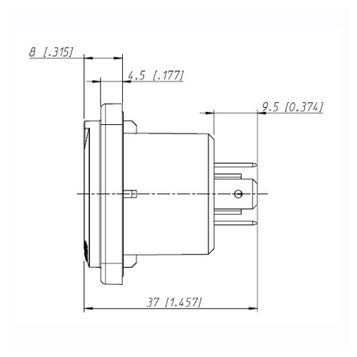 Neutrik NLT4MP Панельный разъем Speakon