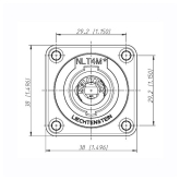 Neutrik NLT4MP Панельный разъем Speakon