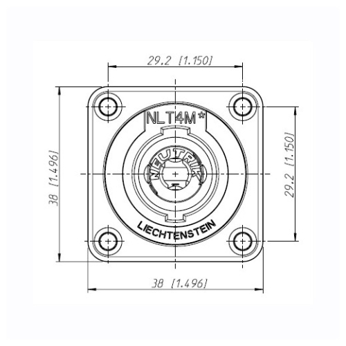 Neutrik NLT4MP Панельный разъем Speakon