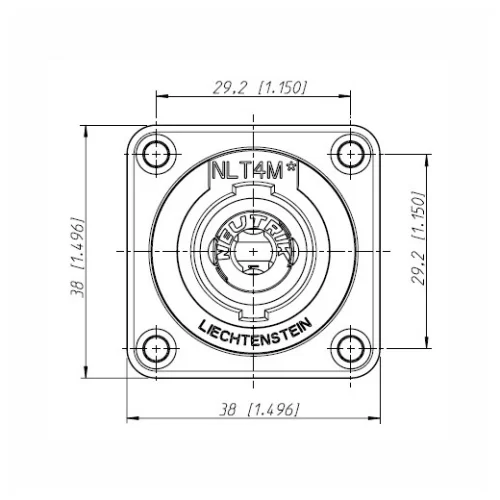 Neutrik NLT4MP Панельный разъем Speakon