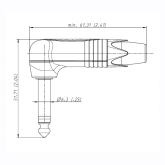 Neutrik NP2RX Разъем Jack 6.3мм угловой TS (моно) "папа"