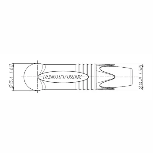 Neutrik NP2RX-B Разъем Jack 6.3 мм, угловой TS (моно) "папа"