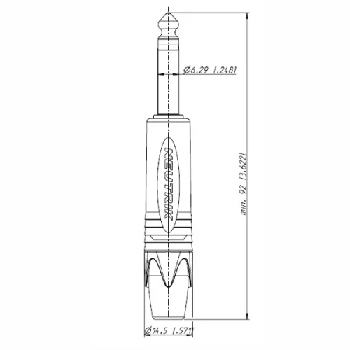 Neutrik NP2X-B Разъем Jack 6.3 мм "папа"