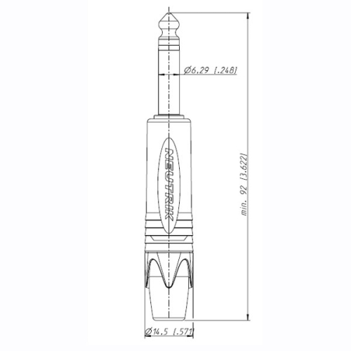 Neutrik NP2X-Bag Разъем Jack 6.3 мм "папа"