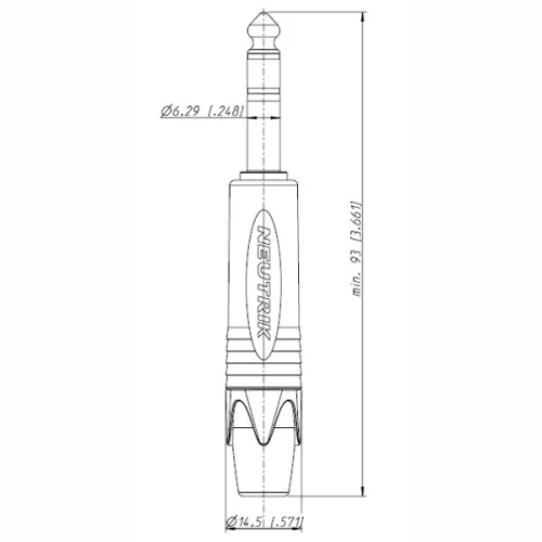 Neutrik NP3X-B Разъем Jack 6.3 мм "папа"