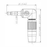 Neutrik NTP3RC Кабельный разъем Jack 3.5 мм угловой