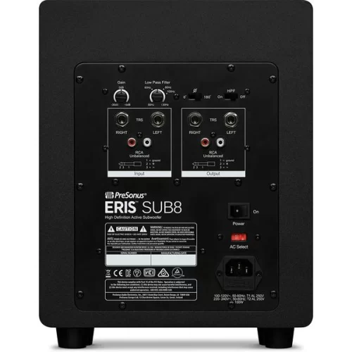 PreSonus Eris Sub8 Студийный сабвуфер, 8", 100Вт.