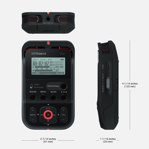 Roland R-07 BK Портативный рекордер