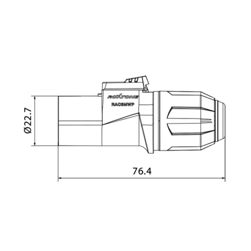 Roxtone RAC3MWP Силовой разъём кабельный пыле-влаго влагозащищённый (male)