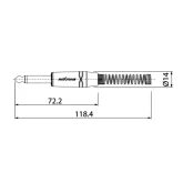 Roxtone RJ2PP-NG Jack 1/4'' (6,3 мм), моно