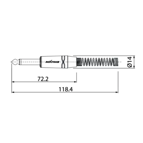 Roxtone RJ2PP-NG Jack 1/4'' (6,3 мм), моно