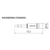 Roxtone RJ3PP-NS-BN Разъем Jack 1/4'' (6,3 мм) стерео