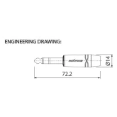 Roxtone RJ3PP-NS-BN Разъем Jack 1/4'' (6,3 мм) стерео