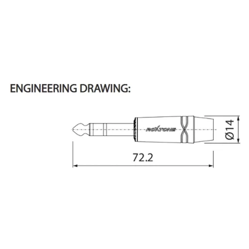 Roxtone RJ3PP-NS-BN Разъем Jack 1/4'' (6,3 мм) стерео