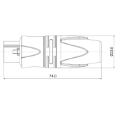 Roxtone RX082F-WP Разъем кабельный XLR(3) «папа» (с защитой от пыли и влаги)