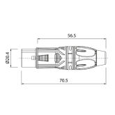 Roxtone RX3F-BS Разъем кабельный XLR(3) «мама».