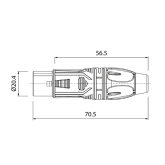 Roxtone RX3F-NS Разъем кабельный XLR(3) «мама».