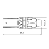 Roxtone RX3M-BS Разъем кабельный XLR(3) «папа»