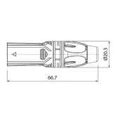 Roxtone RX3M-BS Разъем кабельный XLR(3) «папа»