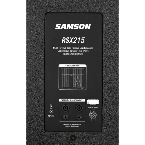 Samson RSX215 Пассивная акустическая система, 1200 Вт., 2x15"