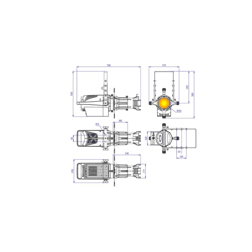 Silver Star SS5151XH ECLIPSE PRIME HEX Профильный прожектор, 180 Вт., RGBALC