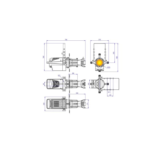 Silver Star SS5151XH ECLIPSE PRIME HEX Профильный прожектор, 180 Вт., RGBALC