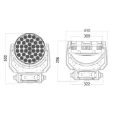 Silver Star SS644XCE MK4 CYAN12000XE MK4 Вращающаяся голова Wash, 37x20 Вт., RGBW