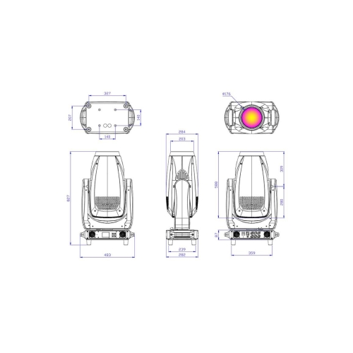 Silver Star SS688SC HC PLUTO 1400 PROFILE HI-CRI Вращающаяся голова Spot, Beam, Wash, Profile, 1200 Вт., CMY + CTO