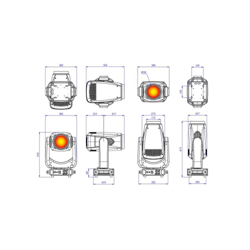 Silver Star SS9171SC PLUTO550 HYBRID Вращающаяся голова Spot, Beam, 450 Вт., CMY + CTO