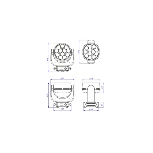 Silver Star SS9371XHE PLUTO4000HEX Вращающаяся голова Wash, 12x60 Вт., RGBALC