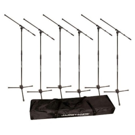 JamStands JS-MCFB6PK Набор из 6 микрофонных стоек журавль на треноге 99-163см + сумка