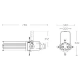 XLine Light D PROFILE LIGHT 15°/30° ZOOM Прожектор профильный. Угол раскр. луча 15°/30°, 750Вт